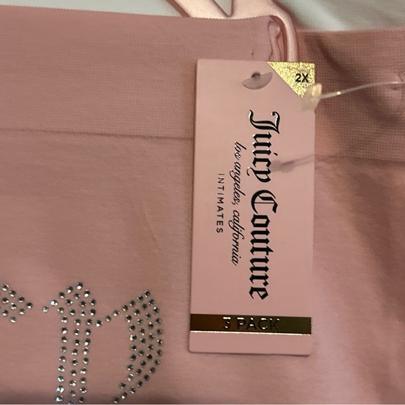 Juicy Couture 3 Pk Women's Rhinestones Underwear Panties Intimates plus size - Picture 6 of 12